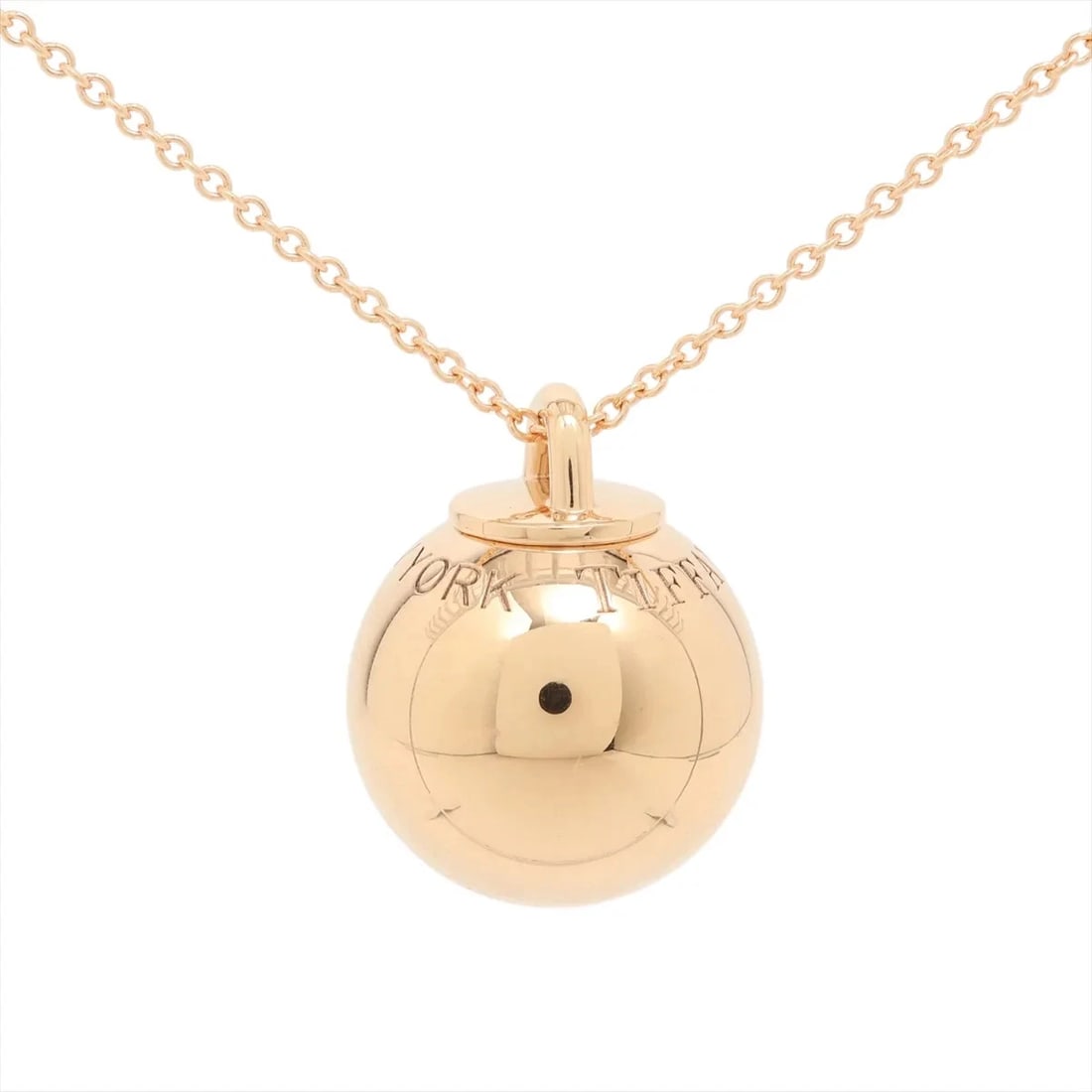 TIFFANY HARDWARE BALL NECKLACE 750: Tiffany Hardware Ball Necklace 750 Brand: Tiffany Type/Style: Necklace Material: 750(PG), Color: PG Size: Size(CM) Chain length:81.4 Accessories: None Accessories Notice: When purchasing