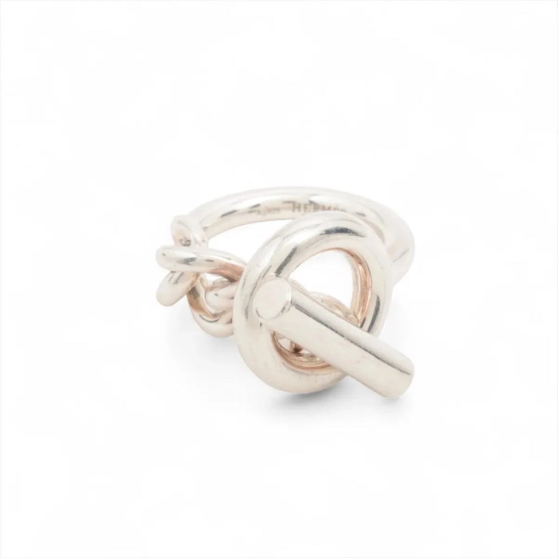 HERMES CROISET RING 925 SILVER: Hermes Croiset Ring 925 Silver Brand: Hermes Type/Style: Ring Material: 925, Color: Silver Size: 6.25 - 6.5 US Accessories: None Accessories Notice: When purchasing pre-owned goods, please
