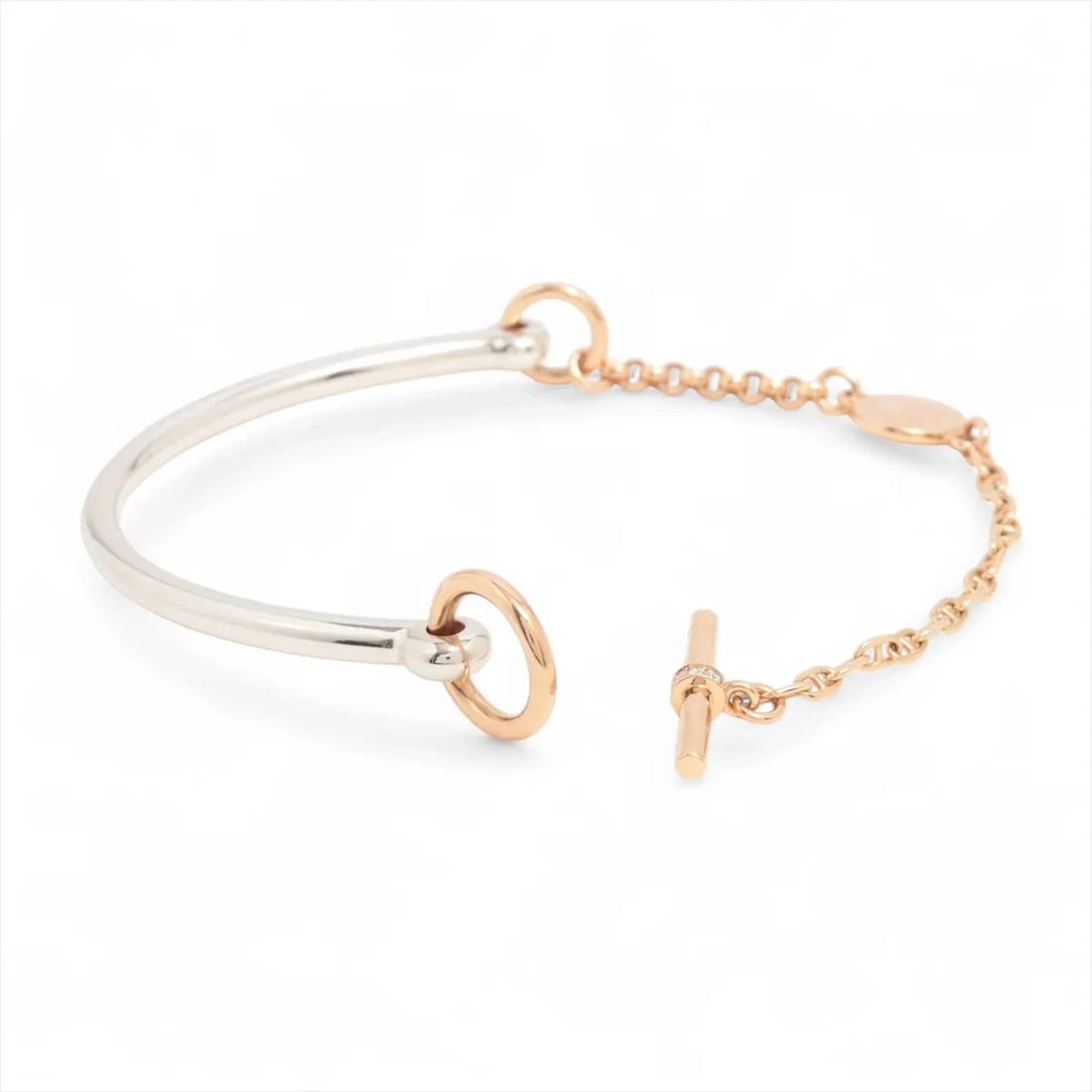 HERMES MIXES AND H PM BRACELET 925: Hermes mixes AND H PM Bracelet 925 Brand: Hermes Type/Style: Bracelet Material: 925×750, Color: Gold × Silver Size: Bracelet length:16.5 Accessories: None Accessories Notice: When