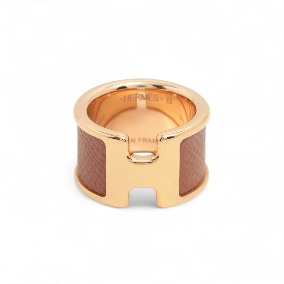 HERMES OLYMPE RING XS GP & LEATHER BROWN X GOLD: Hermes Olympe Ring XS GP & Leather Brown x gold Brand: Hermes Type/Style: Ring Material: GP & Leather, Color: Brown x gold Size: 5.5 - 5.75 US Accessories: None Accessories Notice: When