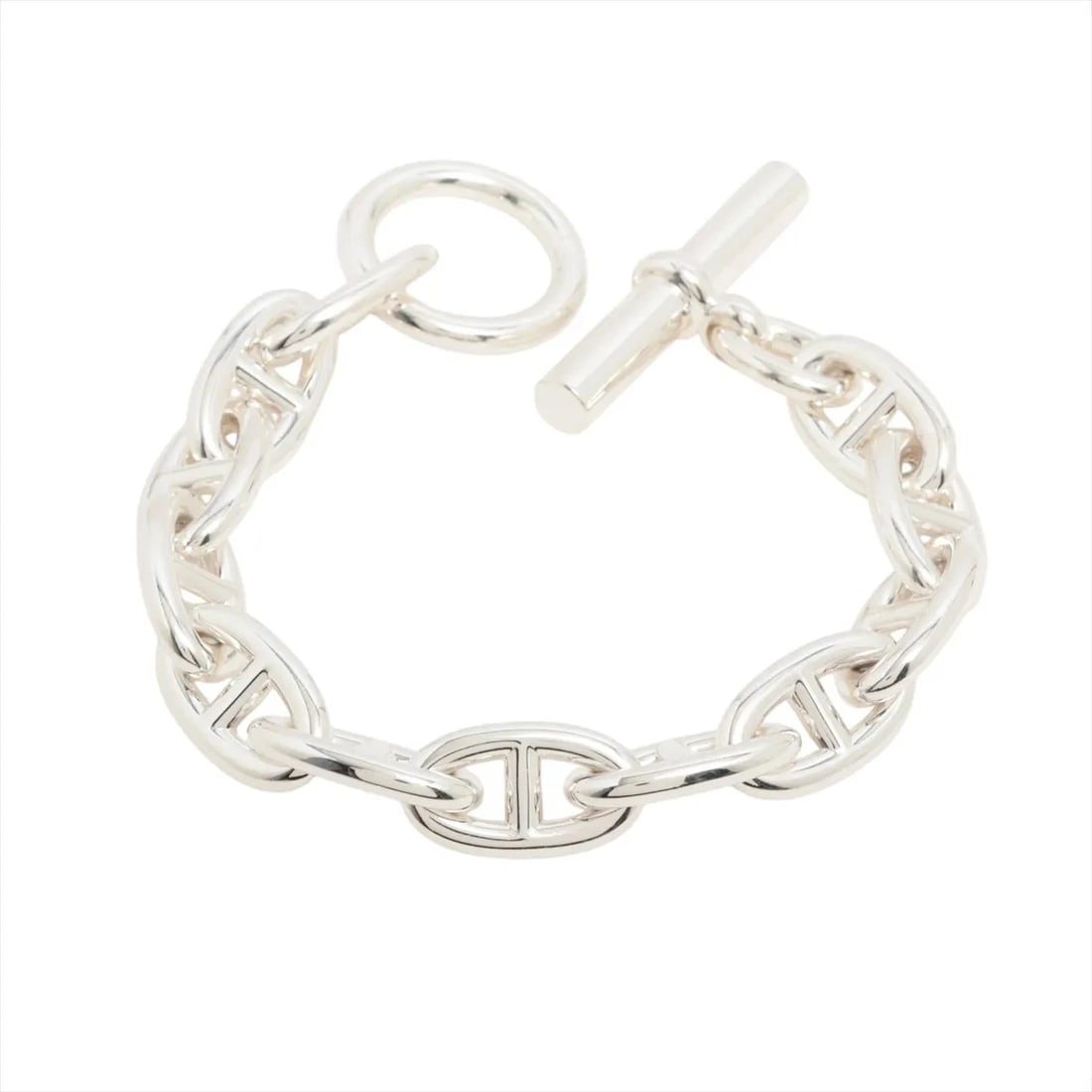 HERMES CHAINE D'ANCRE GM BRACELET: Hermes Chaine d'Ancre GM Bracelet Brand: Hermes Type/Style: Bracelet Material: 925, Color: Not Specified Size: Bracelet length:15.5 Accessories: None Accessories Notice: When purchasing