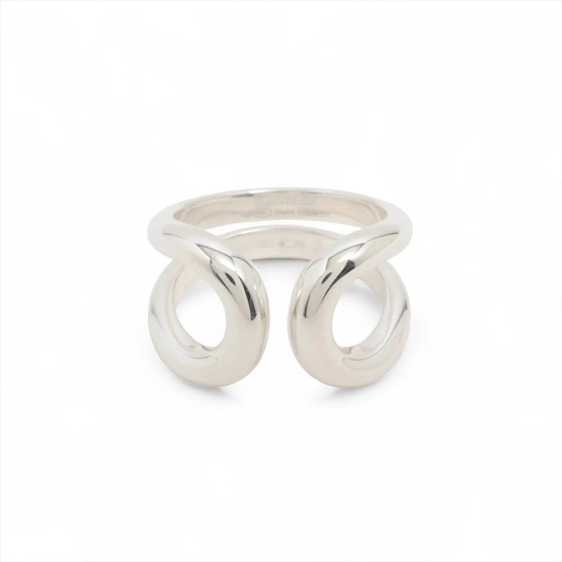 HERMES LIMA PM RING 925 SILVER: Hermes Lima PM Ring 925 Silver Brand: Hermes Type/Style: Ring Material: 925, Color: Silver Size: 5.5 - 5.75 US Accessories: None Accessories Notice: When purchasing pre-owned goods, please