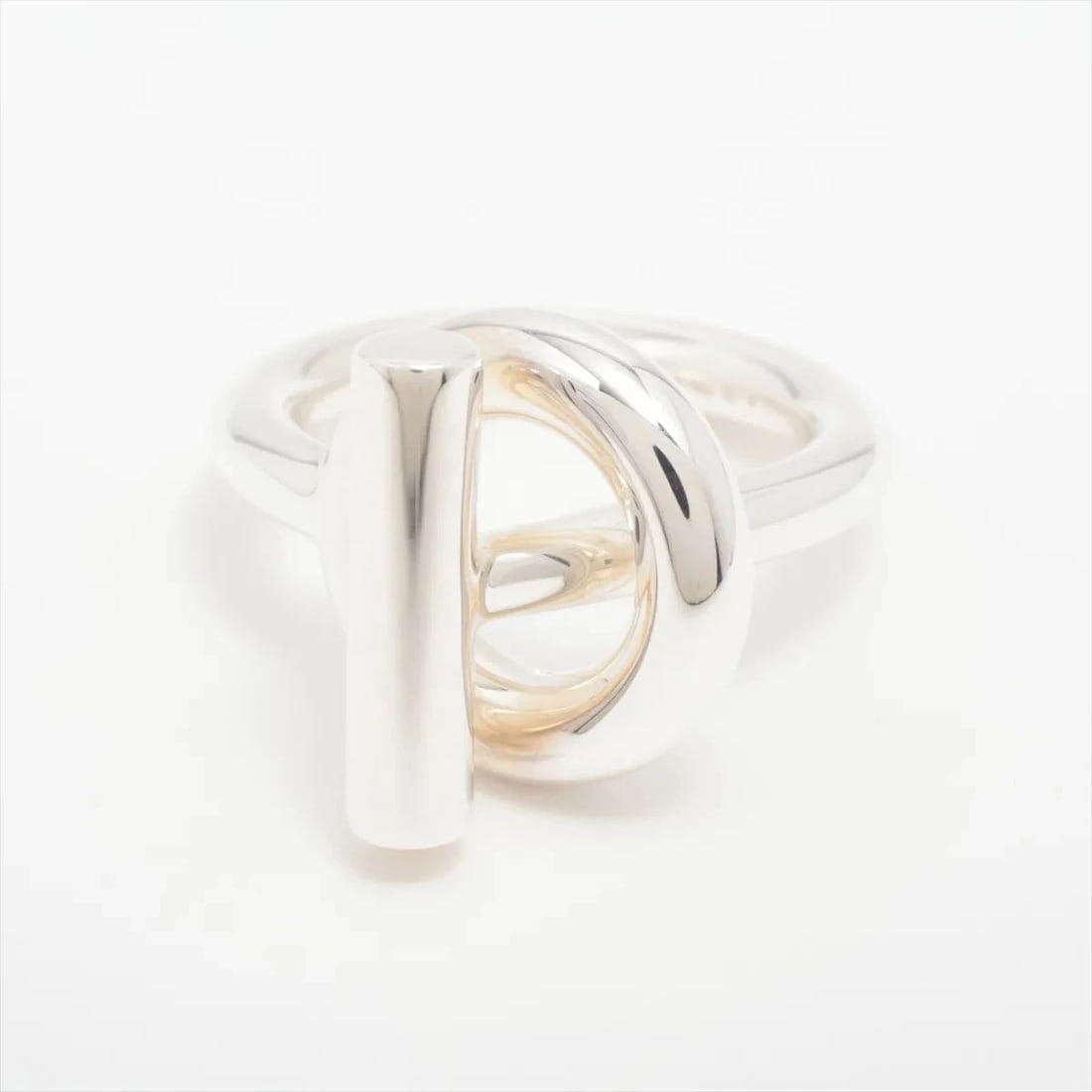 HERMES ECHAPPEE RING 925 SILVER: Hermes Echappee Ring 925 Silver Brand: Hermes Type/Style: Ring Material: 925, Color: Silver Size: 5.25 US Accessories: None Accessories Notice: When purchasing pre-owned goods, please refe