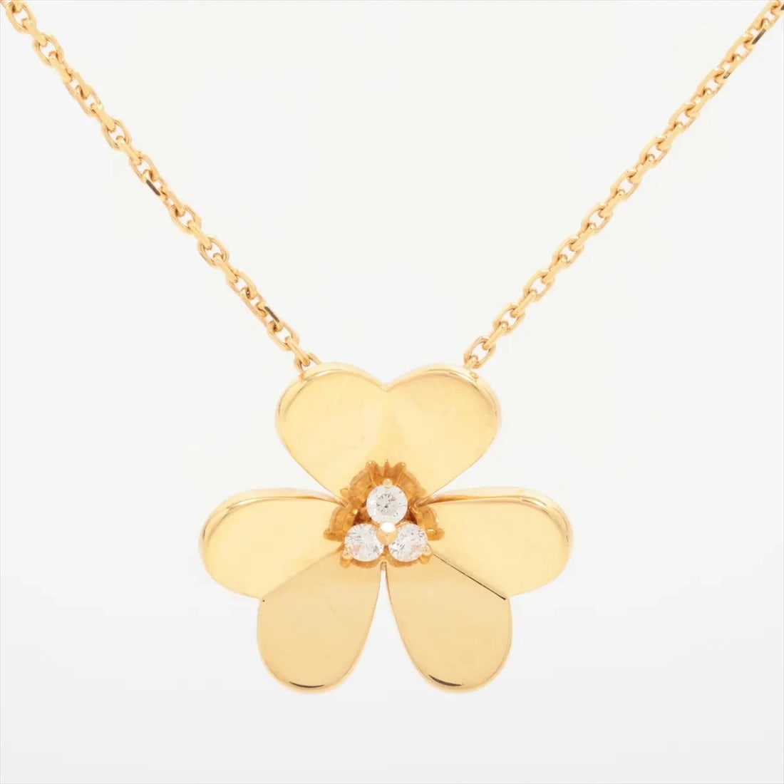 VAN CLEEF & ARPELS FRIVOLE LARGE DIAMOND NECKLACE 750(YG): Van Cleef & Arpels Frivole Large diamond Necklace 750(YG) Brand: Van Cleef & Arpels Type/Style: Necklace Material: 750(YG), Main Stone/Creation Natural Color: YG Size: Size(CM) Chain