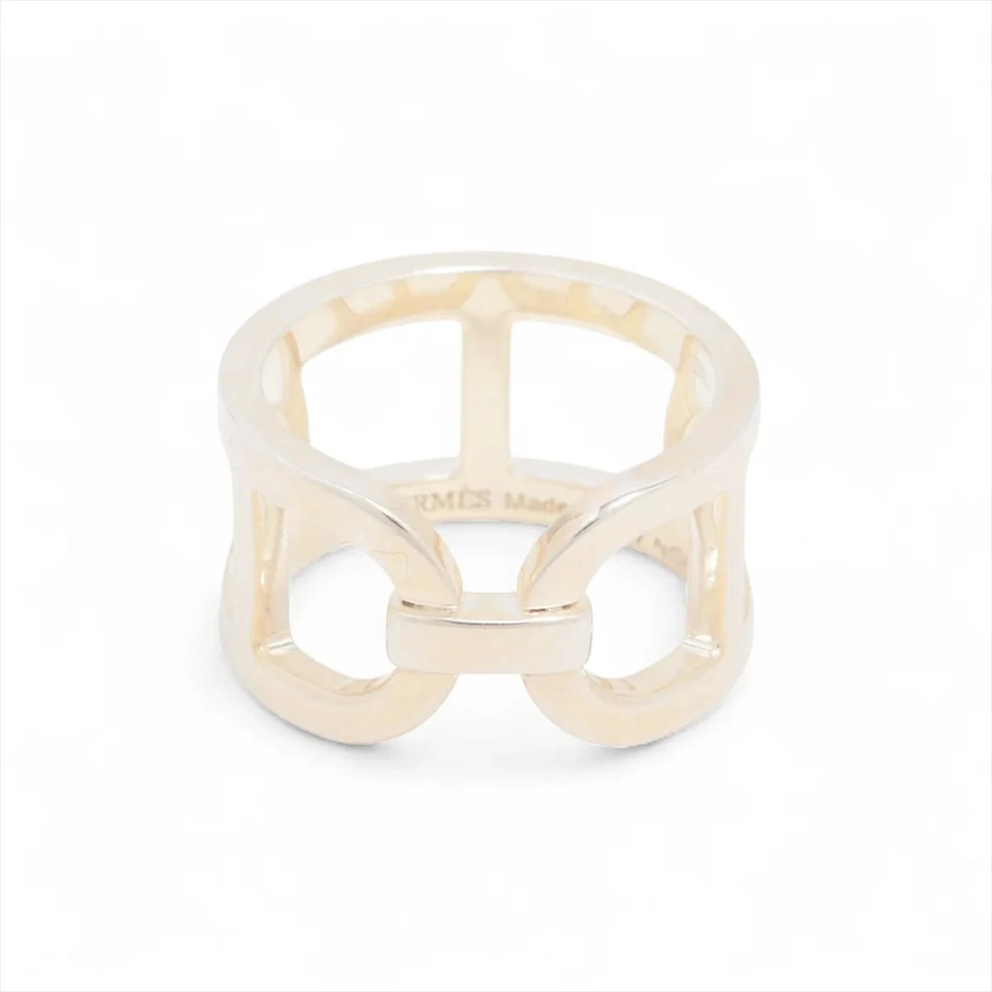 HERMES EVER CHAINE D'ANCRE RING 925 SILVER: Hermes Ever Chaine D'Ancre Ring 925 Silver Brand: Hermes Type/Style: Ring Material: 925, Color: Silver Size: 5.5 - 5.75 US Accessories: None Accessories Notice: When purchasing pre-owned g