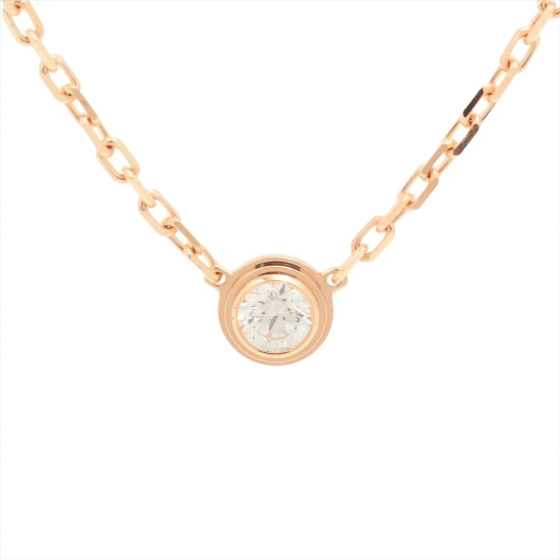 CARTIER D'AMOUR SM DIAMOND NECKLACE: Cartier D'amour SM diamond Necklace Brand: Cartier Type/Style: Necklace Material: 750(PG), Main Stone/Creation Natural Color: PG Size: Size(CM) Chain length:41.2 Accessories: None Accessories