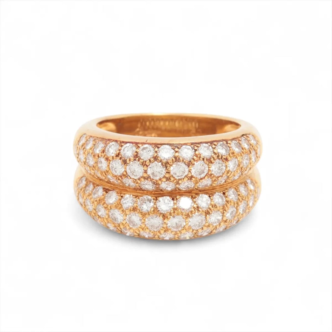 CARTIER DOUBLE MIMI DIAMOND RING: Cartier Double Mimi diamond Ring Brand: Cartier Type/Style: Ring Material: 750(YG), Main Stone/Creation Natural Color: YG Size: 5.5 - 5.75 US Accessories: None Accessories Notice: When