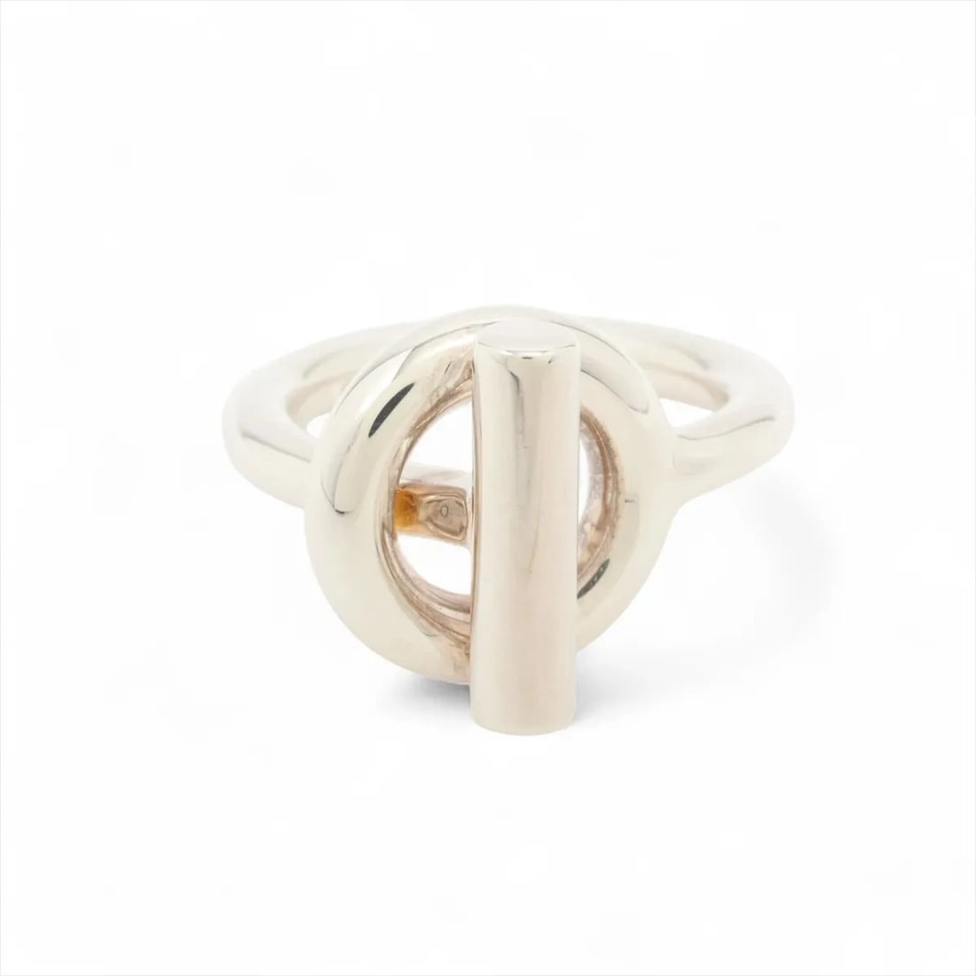 HERMES ECHAPPEE RING 925 SILVER: Hermes Echappee Ring 925 Silver Brand: Hermes Type/Style: Ring Material: 925, Color: Silver Size: 6.25 - 6.5 US Accessories: None Accessories Notice: When purchasing pre-owned goods, please