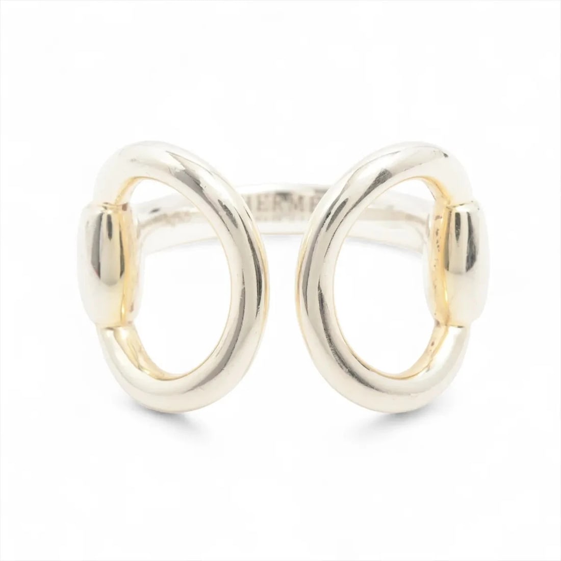 HERMES NAUSICAA RING: Hermes Nausicaa Ring Brand: Hermes Type/Style: Ring Material: 925, Color: Silver Size: 6.75 - 7 US Accessories: None Accessories Notice: When purchasing pre-owned goods, please refer to the