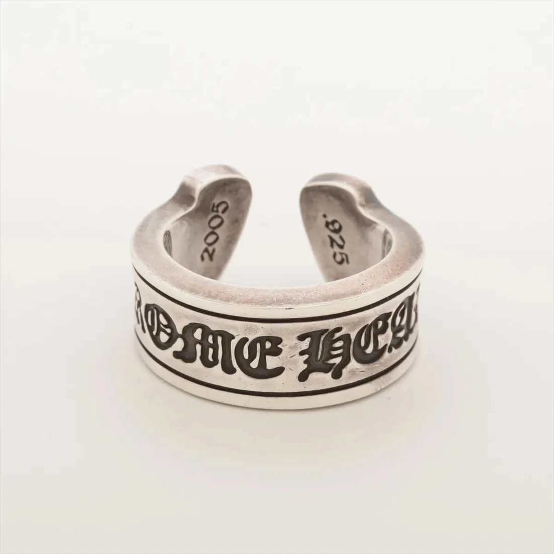 CHROME HEARTS LARGE SCROLL LABEL RING - 2