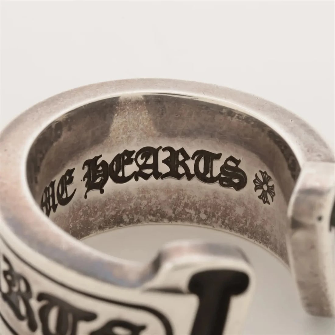 CHROME HEARTS LARGE SCROLL LABEL RING - 4