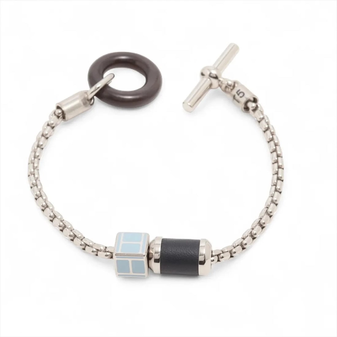 HERMES MELI MELO BRACELET METAL SILVER: Hermes Meli Melo Bracelet metal Silver Brand: Hermes Type/Style: Bracelet Material: metal, Color: Silver Size: Bracelet length:18.5 Accessories: None Accessories Notice: When purchasing