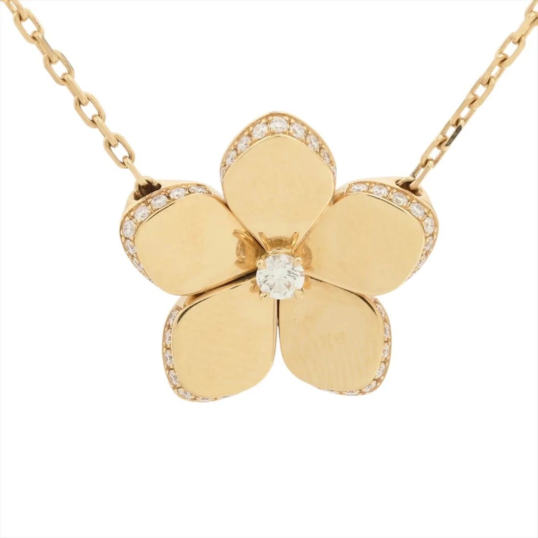 GRAFF WILD FLOWER DIAMOND NECKLACE: Graff Wild Flower diamond Necklace Brand: Graff Type/Style: Necklace Material: 750(YG), Main Stone/Creation Natural Color: Not Specified Size: Size(CM) Chain length:47 Accessories: None