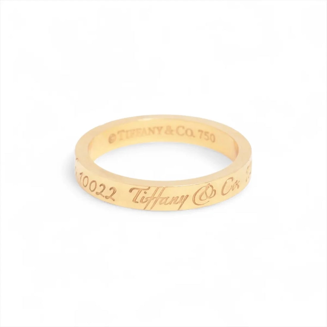 TIFFANY NOTES NARROW NEW YORK RING: Tiffany NOTES NARROW New York Ring Brand: Tiffany Type/Style: Ring Material: 750(YG), Color: YG Size: 4.75 - 5 US Accessories: None Accessories Notice: When purchasing pre-owned goods, please