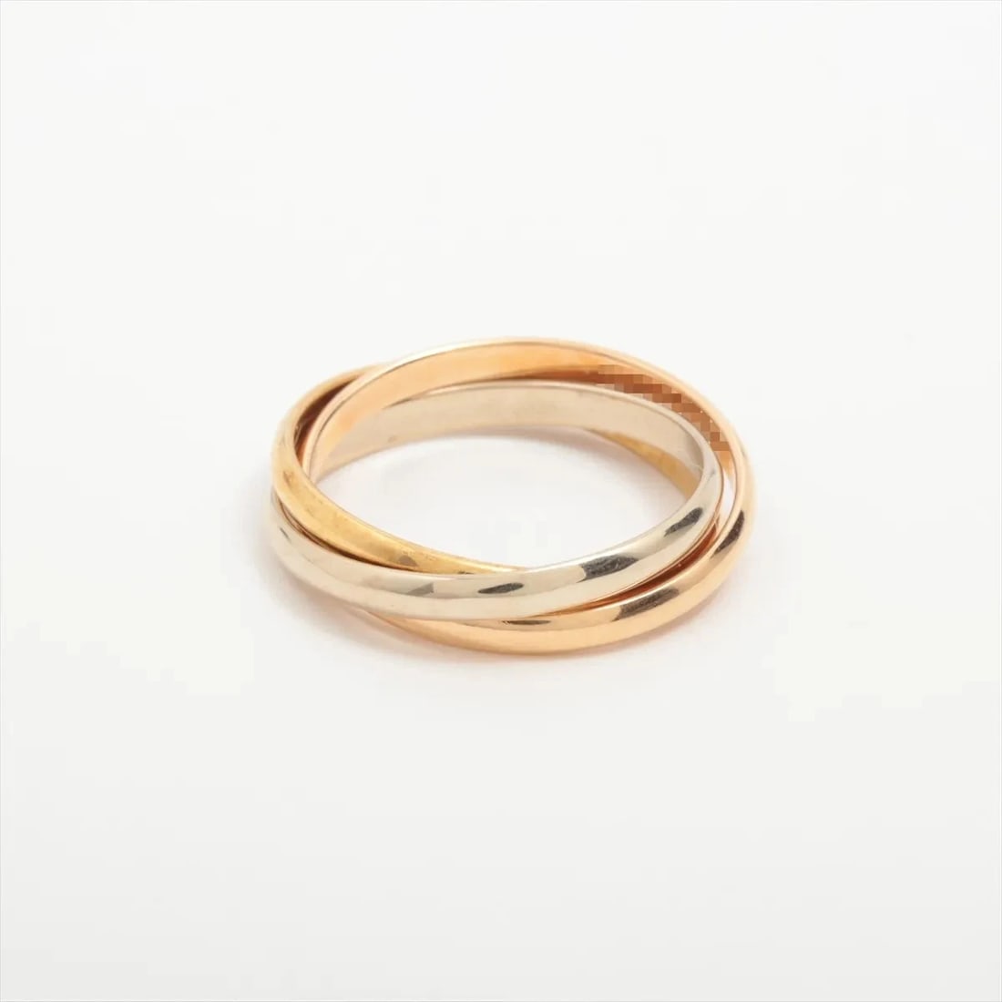CARTIER TRINITY RING 750(YG×PG×WG): Cartier Trinity Ring 750(YG×PG×WG) Brand: Cartier Type/Style: Ring Material: 750(YG×PG×WG), Color: YG×PG×WG Size: 4.75 - 5 US Accessories: None Accessories Notice: When purchasing pre-owne