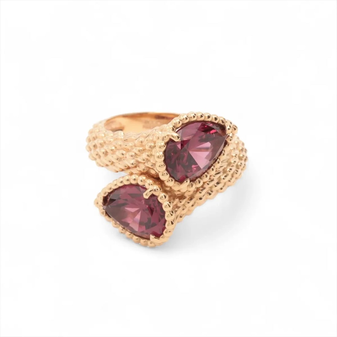 BOUCHERON SERPENT BOHÈME TOI ET MOI RHODOLITE GARNET RING: Boucheron Serpent Bohème Toi et Moi Rhodolite Garnet Ring Brand: Boucheron Type/Style: Ring Material: 750(PG), Color: Not Specified Size: 6 US Accessories: None Accessories Notice: When