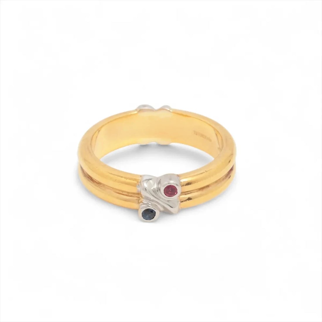 TIFFANY SIGNATURE SAPPHIRE RUBY RING (1 of 3)