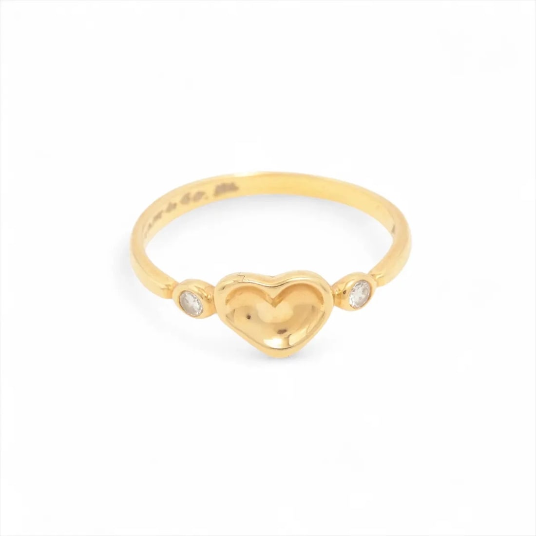 TIFFANY FULL HEART DIAMOND RING: Tiffany Full Heart diamond Ring Brand: Tiffany Type/Style: Ring Material: 18K(YG), Main Stone/Creation Natural Color: YG Size: 5.5 - 5.75 US Accessories: None Accessories Notice: When