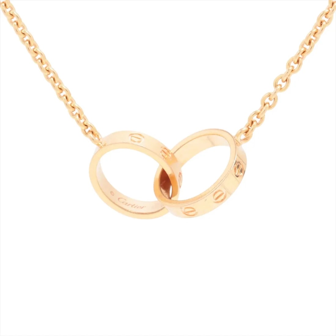 CARTIER BABY LOVE NECKLACE 750(PG): Cartier Baby Love Necklace 750(PG) Brand: Cartier Type/Style: Necklace Material: 750(PG), Color: PG Size: Size(CM) Chain length:39.2 Accessories: None Accessories Notice: When purchasing
