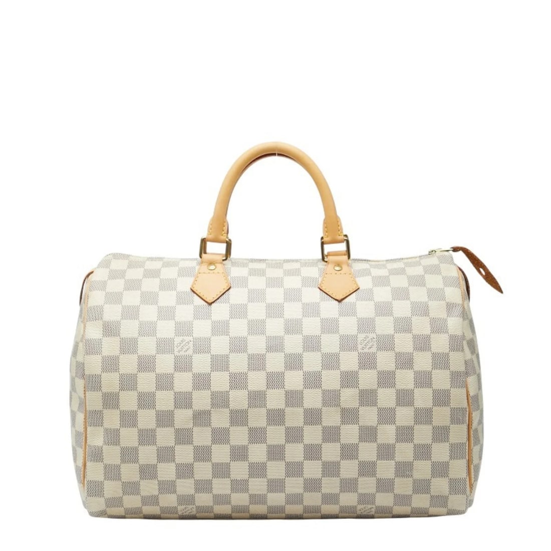 LOUIS VUITTON DAMIER AZUR SPEEDY 35 HANDBAG/BOSTON BAG: Louis Vuitton Damier Azur Speedy 35 Handbag/Boston Bag Brand: Louis Vuitton Type/Style: Boston bag, Handbag Material: PVC , Leather Color: White Size: Size (HxWxD) 23cm x 35cm x 19cm / 9.05'' x 13