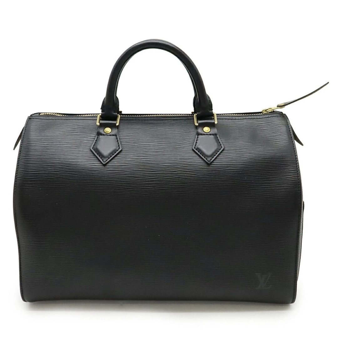 LOUIS VUITTON EPI SPEEDY 30 HANDBAG IN BLACK LEATHER (1 of 9)