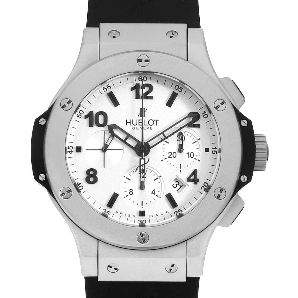 HUBLOT BIG BANG PLATINUM MATTE SECOND HAND WRIST WATCH: HUBLOT Big Bang Platinum Matte second hand Wrist Watch Brand: HUBLOT Type: Wrist watch Material: Band Material rubber, Case Material Platinum Color: Silver Size: Case:W44mm Accessories: None <