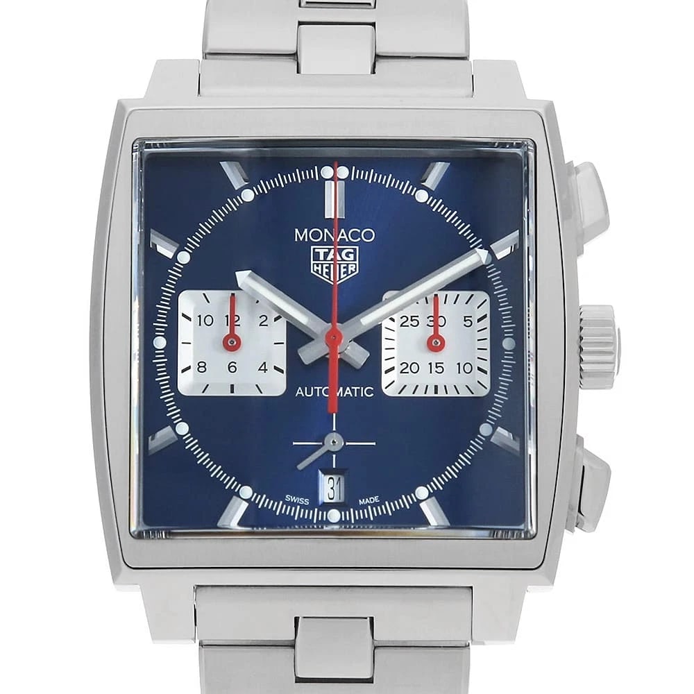 TAG HEUER MONACO CALIBER HEUER CHRONOGRAPH WRIST WATCH (1 of 6)