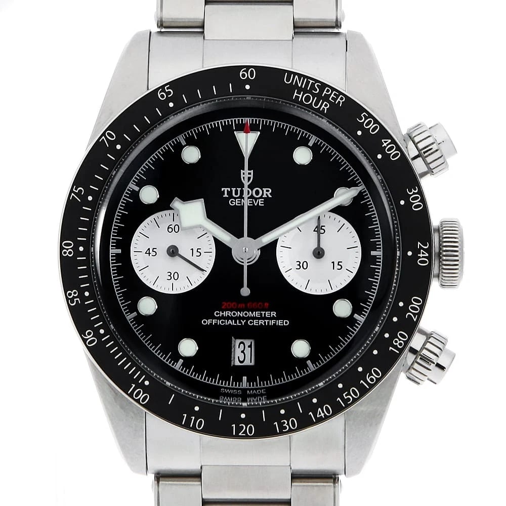 TUDOR BLACK CHRONO WRIST WATCH (1 of 6)
