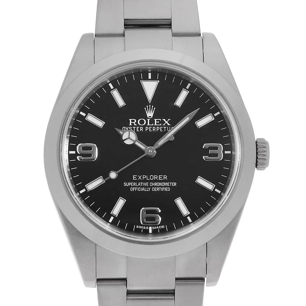 ROLEX EXPLORER I EARLY MODEL BLACKOUT BLACK WRIST WATCH (1 of 6)