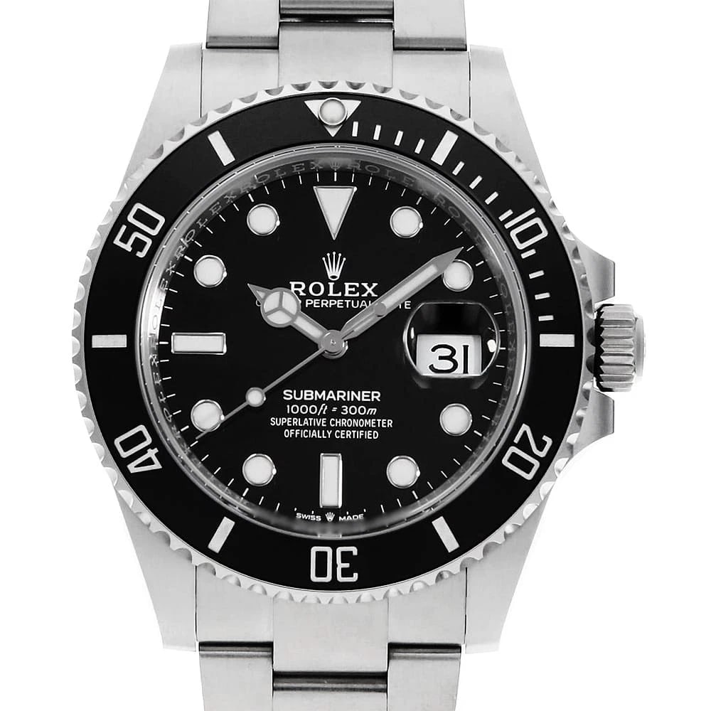 ROLEX SUBMARINER DATE BLACK SECOND HAND WRIST WATCH (1 of 5)