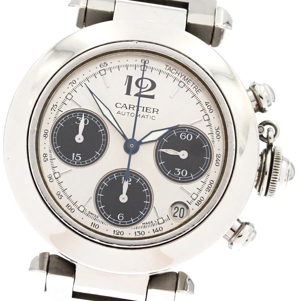 CARTIER PASHA C CHRONOGRAPH AUTOMATIC BOY'S WATCH WRIST WATCH (1 of 4)