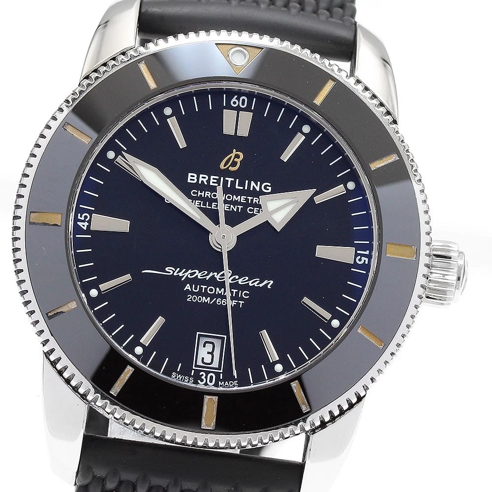 BREITLING SUPEROCEAN HERITAGE BLACK DIAL AUTOMATIC WATCH WRIST WATCH (1 of 3)