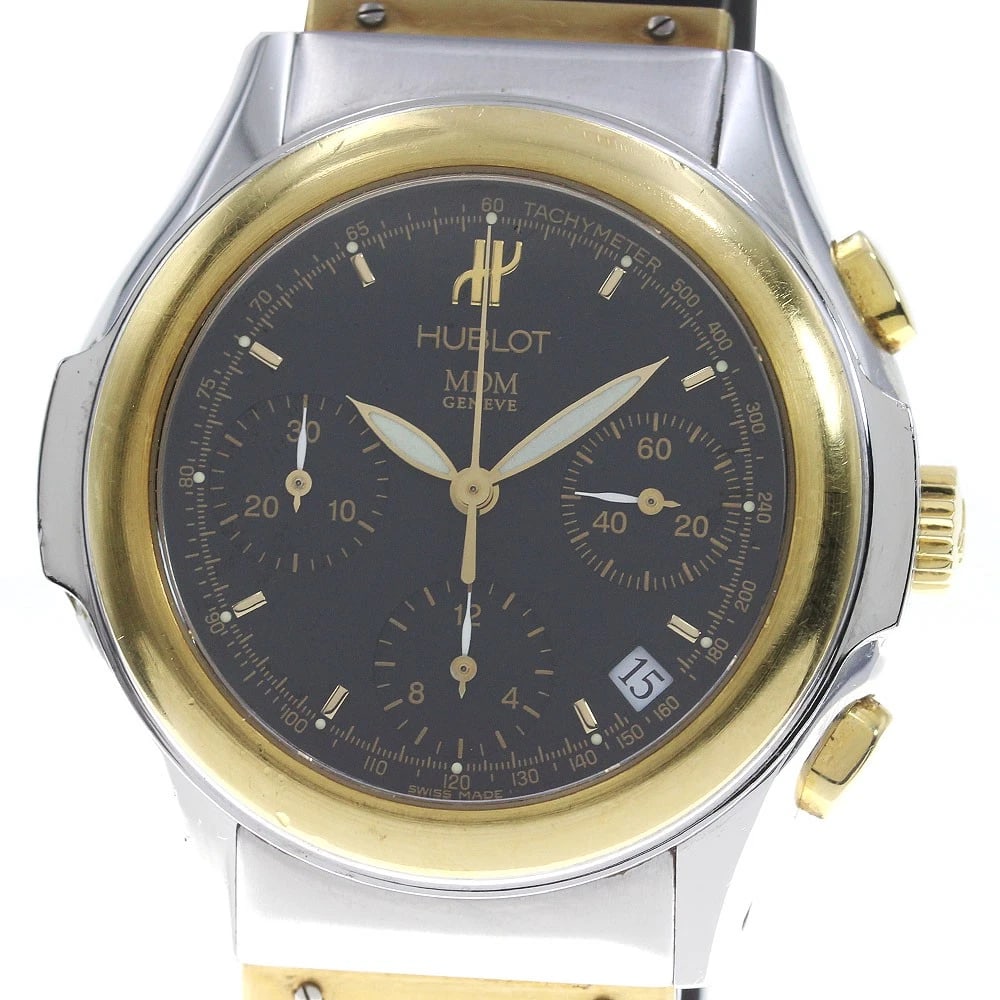 HUBLOT MDM CHRONOGRAPH BLACK DIAL AUTOMATIC WATCH WRIST WATCH: HUBLOT MDM Chronograph black Dial Automatic Watch Wrist Watch Brand: HUBLOT Type: Wristwatch Material: Band Material rubber, Case Material Stainless Steel Color: Band Color black, Case Color Silver