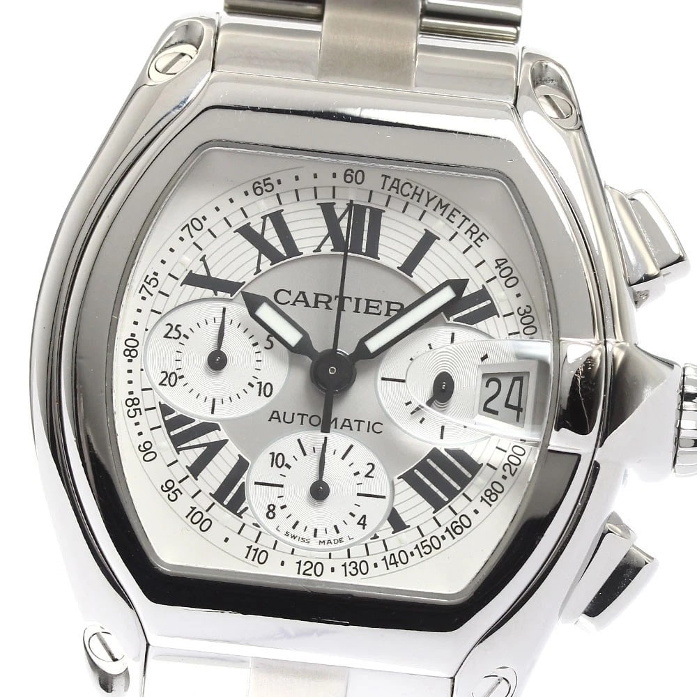 CARTIER ROADSTER XL DATE CHRONOGRAPH AUTOMATIC WATCH WRIST WATCH (1 of 5)