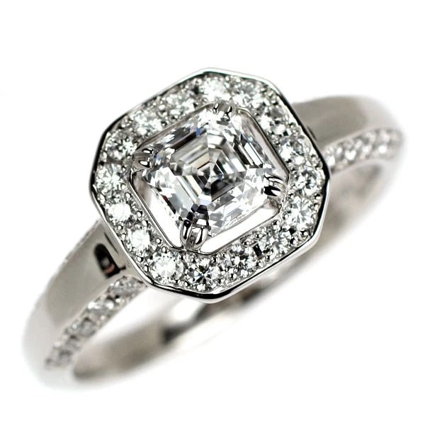 ROYAL ASSCHER PT900 ROYAL ASSCHER CUT DIAMOND RING (1 of 2)