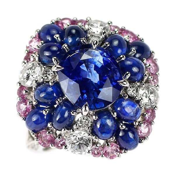 PT900 SAPPHIRE DIAMOND RING (1 of 3)