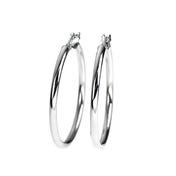 K18WG HOOP EARRINGS (1 of 2)