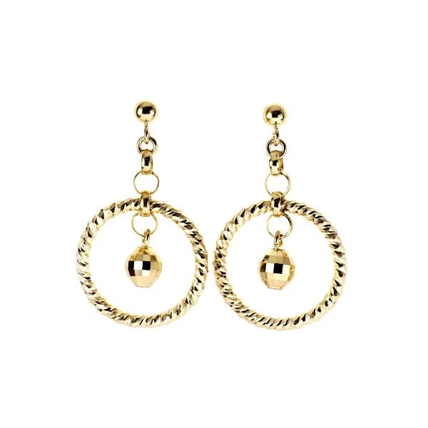 K18YG DESIGN EARRINGS: K18YG design earrings Brand: None Type/Style: piercing Material: Metal Purity K18, Metal Gold, Main Stone/Creation None Color: None Size: Length/Width/Diameter22.8 Accessories: None