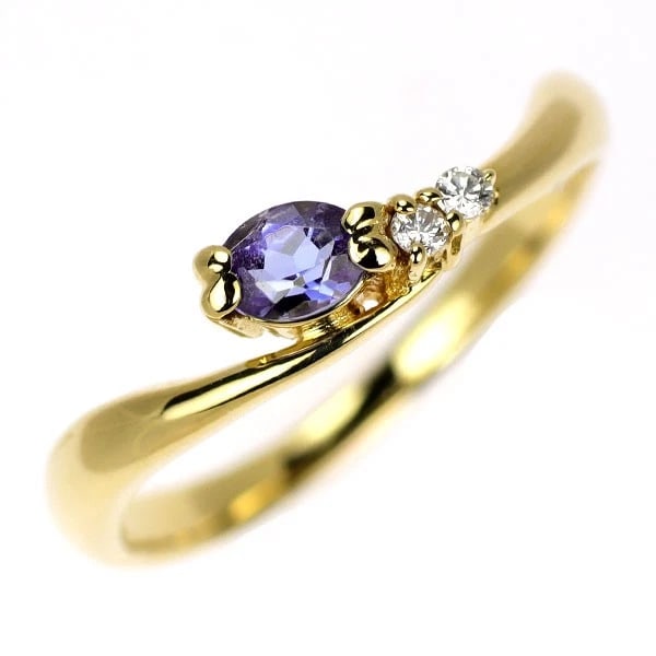 K18YG TANZANITE DIAMOND RING: K18YG tanzanite diamond ring Brand: None Type/Style: Ring Material: Metal Purity K18, Metal Gold, Main Stone/Creation tanzanite Color: Yellow Gold Size: 4.75 - 5 US Accessories: None