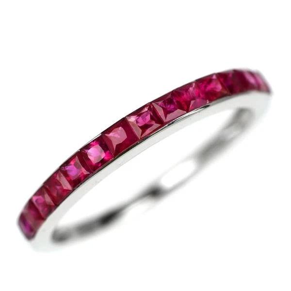 K18WG RUBY RING MYSTERY SETTING: K18WG Ruby Ring Mystery Setting Brand: None Type/Style: Ring Material: Metal Purity K18, Metal Gold, Main Stone/Creation Ruby Color: White Gold Size: 6.25 - 6.5 US Accessories: None Access