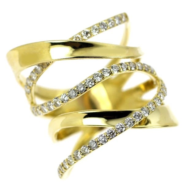 K18YG DIAMOND RING (1 of 2)