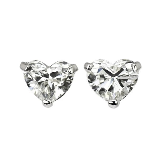 BRAND NEW PT900 HEART SHAPE DIAMOND EARRINGS: Brand New Pt900 Heart Shape Diamond Earrings Brand: None Type/Style: piercing Material: Metal Purity 900, Metal Platinum, Main Stone/Creation Natural Color: None Size: Length/Width/Diameter4.6