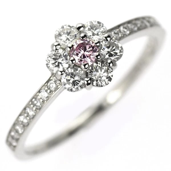 BRAND NEW RARE PT900 NATURAL PINK DIAMOND RING: Brand New Rare Pt900 Natural Pink Diamond Ring Brand: None Type/Style: Ring Material: Metal Purity 900, Metal Platinum, Main Stone/Creation Natural Color: Platinum Size: 6 US Accessories: