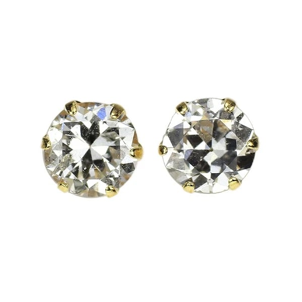 BRAND NEW K18YG CIRCULAR BRILLIANT CUT DIAMOND EARRINGS: Brand New K18YG Circular Brilliant Cut Diamond Earrings Brand: None Type/Style: piercing Material: Metal Purity None, Metal K18YG, Main Stone/Creation Natural Color: None Size: