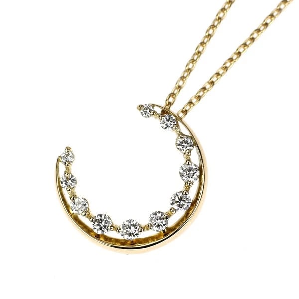 STAR JEWELRY K18YG DIAMOND PENDANT NECKLACE: Star Jewelry K18YG Diamond Pendant Necklace Brand: star jewelry Type/Style: Pendant Necklace Material: Metal Purity K18, Metal Gold, Main Stone/Creation Natural Color: None Size: Necklace: