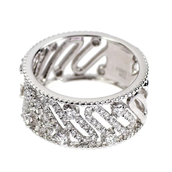 K18WG DIAMOND RING - 2