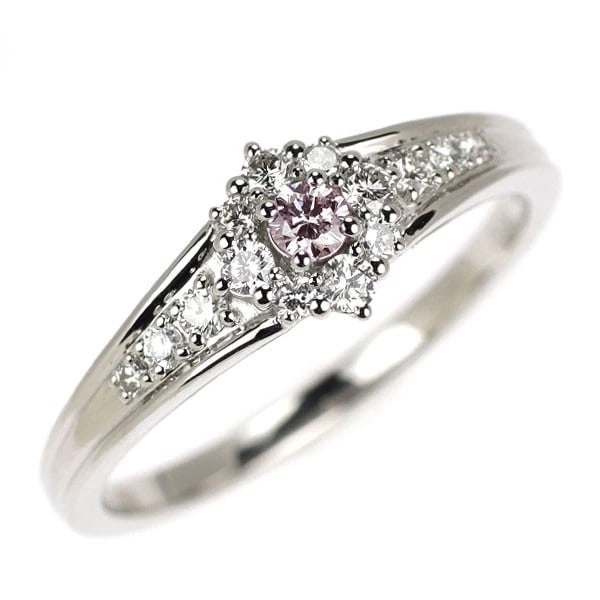 RARE PT950 NATURAL PINK DIAMOND RING: Rare Pt950 Natural Pink Diamond Ring Brand: None Type/Style: Ring Material: Metal Purity 950, Metal Platinum, Main Stone/Creation Natural Color: Platinum Size: 6.75 - 7 US Accessories: None