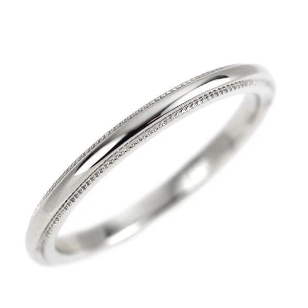 TIFFANY PT950 RING MILGRAIN: Tiffany Pt950 Ring Milgrain Brand: Tiffany Type/Style: Ring Material: Metal Purity None, Metal Pt950, Main Stone/Creation None Color: None Size: 4.5 US Accessories: None Accessories Notice: