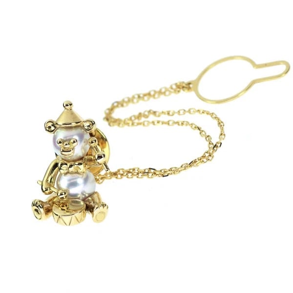 MIKIMOTO K18YG AKOYA PEARL PIN BROOCH: Mikimoto K18YG Akoya Pearl Pin Brooch Brand: Mikimoto Type/Style: brooch Material: Metal Purity K18, Metal Gold, Main Stone/Creation pearl/pearl Color: None Size: Length/Width/Diameter 20.1 