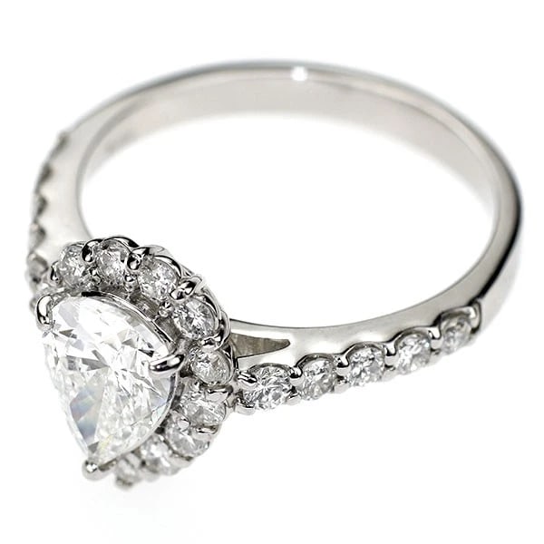 PT900 PEAR SHAPE DIAMOND RING - 2